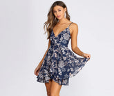Flirty In Floral Skater Dress