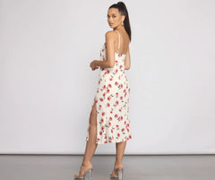 Keep It Rosey Slip Midi Dress