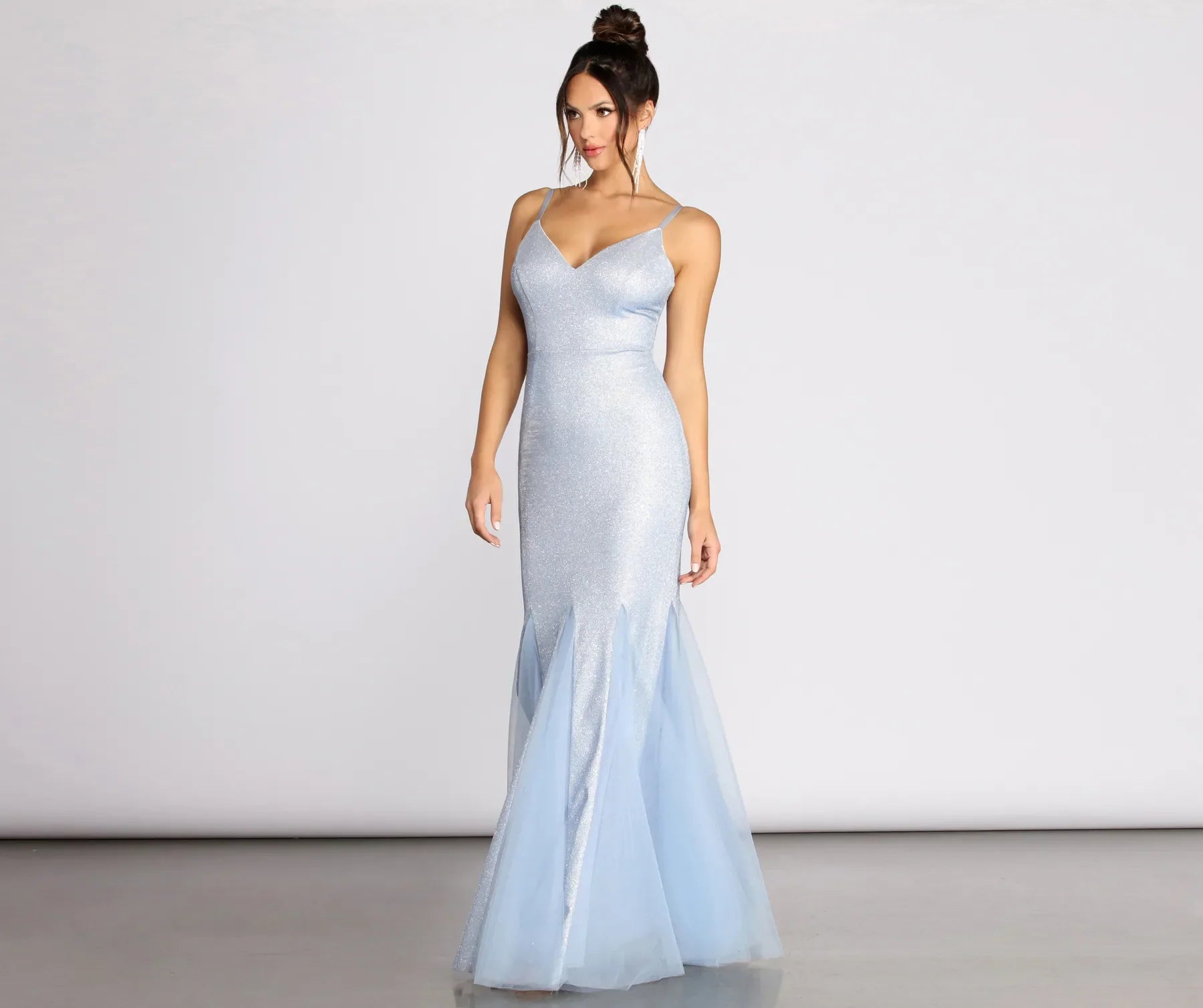 Ciara Glitter Tulle Mermaid Dress