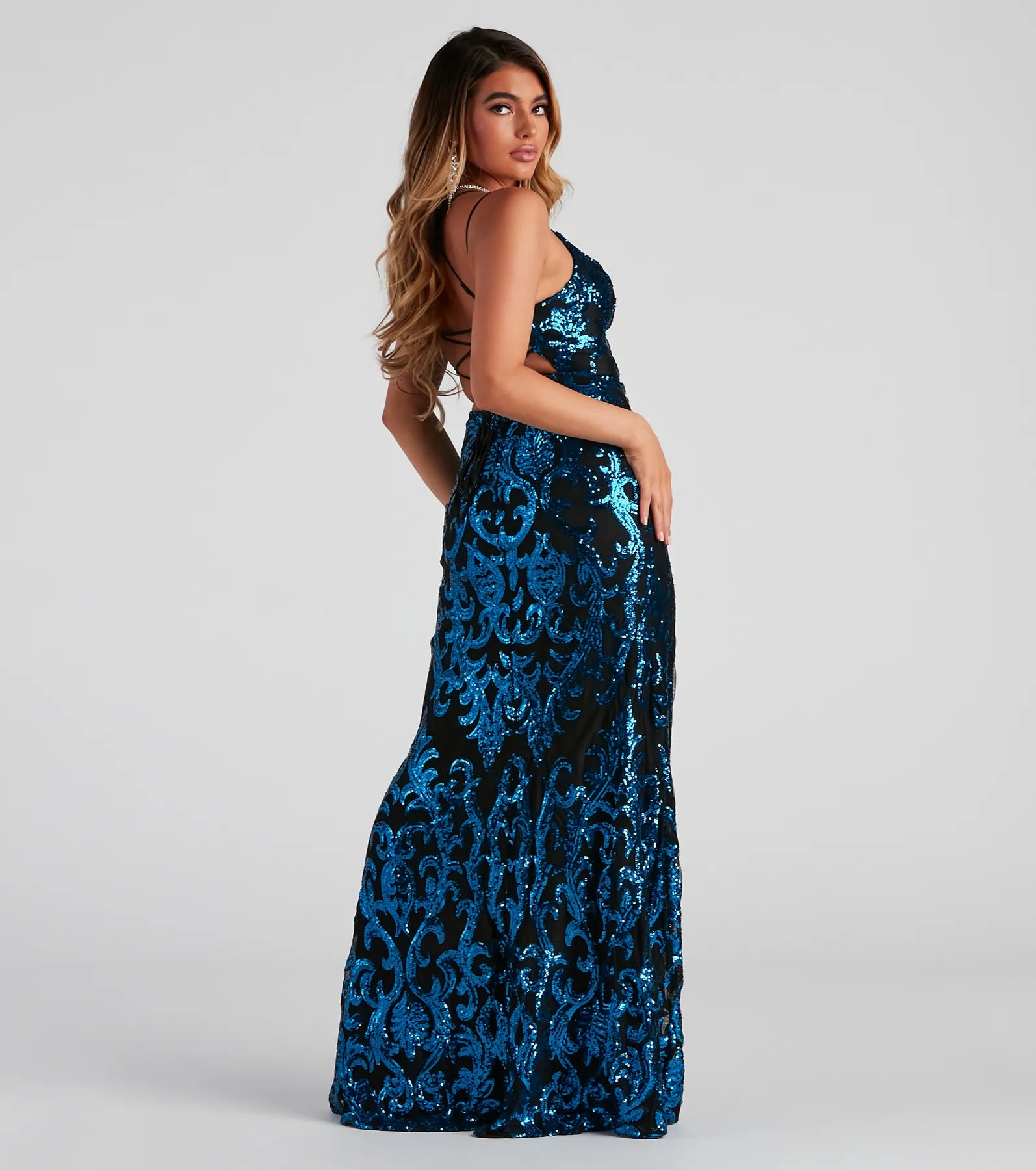 Gabby Formal A-Line Sequin Dress