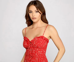 Such A Charmer Ditsy Floral Mini Dress